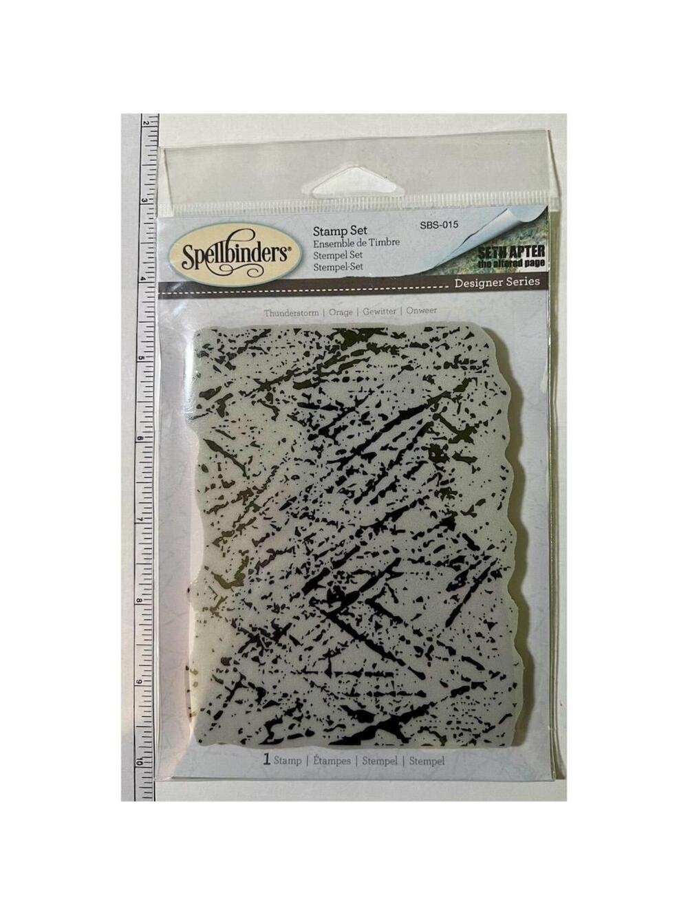 Spellbinders Thunderstorm Cling Rubber Stamp Weather Rain Card Making